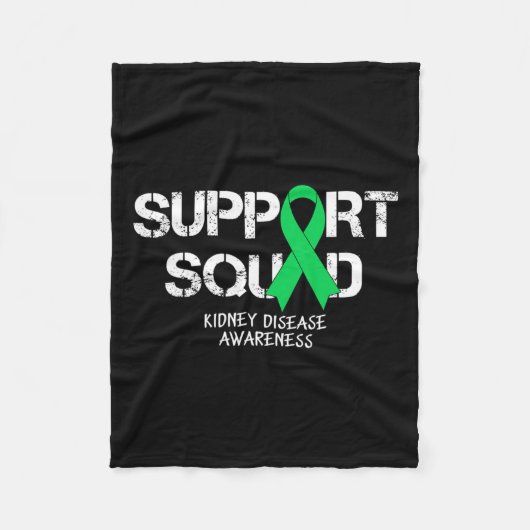 Nierziekte Awareness Support Squad Mannen Vrouwen Fleece Deken (Voorkant)