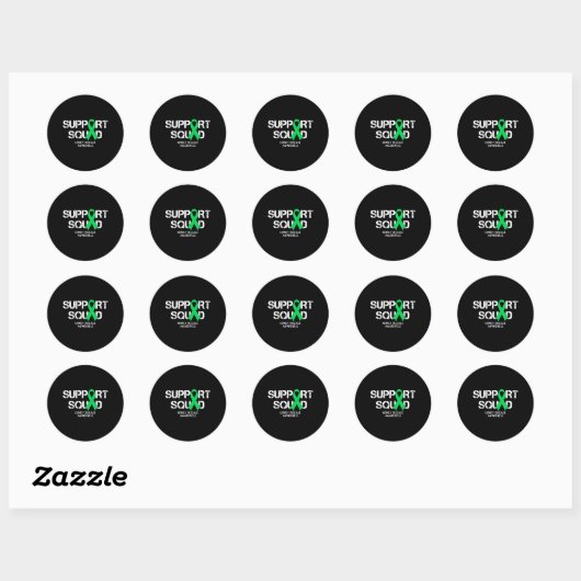 Nierziekte Awareness Support Squad Mannen Vrouwen Ronde Sticker (Vel)