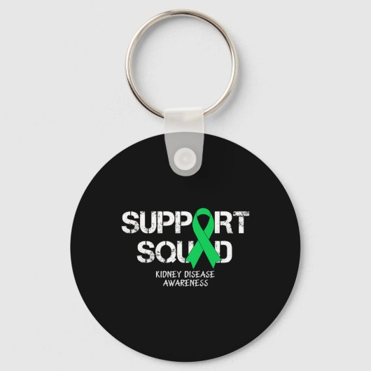 Nierziekte Awareness Support Squad Mannen Vrouwen Sleutelhanger (Voorkant)