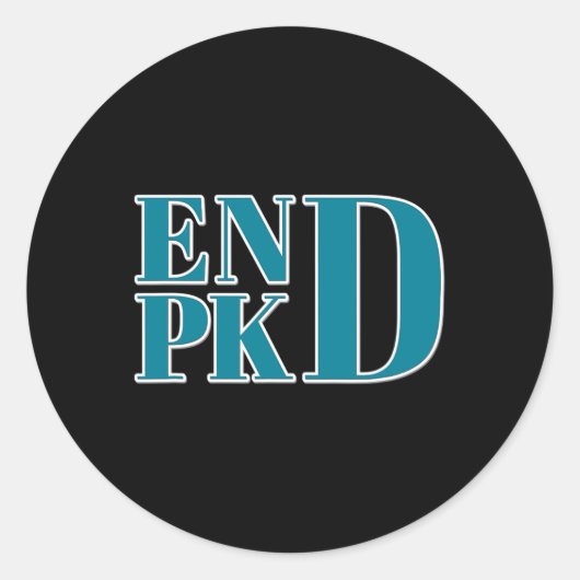 Nierziekte bewustzijn einde PKD gevecht Ronde Sticker (Voorkant)