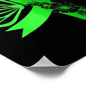 Nierziekte Bewustzijn Green Ribbon Butterfly Su Poster (Hoek)