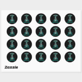 Nierziekte bewustzijn Haar gevecht is mijn gevecht Ronde Sticker (Vel)