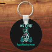 Nierziekte bewustzijn Haar gevecht is mijn gevecht Sleutelhanger (Voorkant)