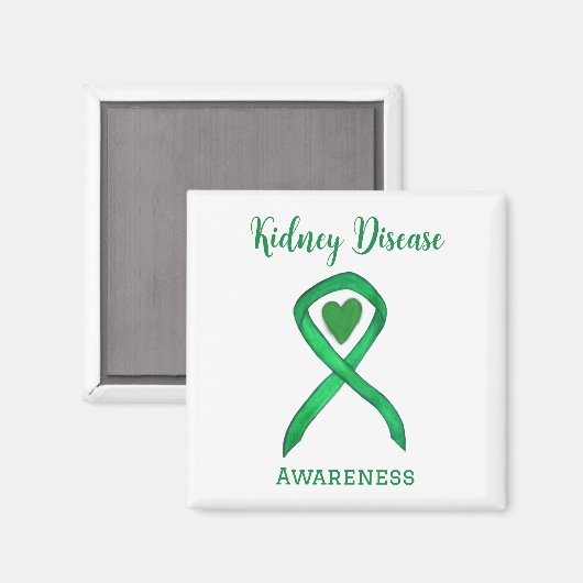 Nierziekte bewustzijn lint Custom Art Magneten (Voorkant / Achterkant)