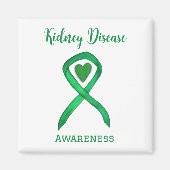 Nierziekte bewustzijn lint Custom Art Magneten (Voorkant)