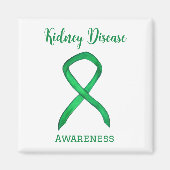 Nierziekte bewustzijn lint Custom Art Magneten (Voorkant)