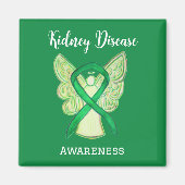 Nierziekte bewustzijn lint engel art magneet (Voorkant)