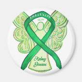 Nierziekte bewustzijn lint engel art magneten (Voorkant)