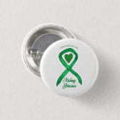 Nierziekte bewustzijn lint hart Buttonnen Ronde Button 3,2 Cm (Voorkant /achterkant)