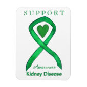 Nierziekte bewustzijn lint kunst magneet geschenke (Verticaal)