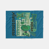 Nierziekte bewustzijn ondersteunend team fleece deken (Voorkant (Horizontaal))
