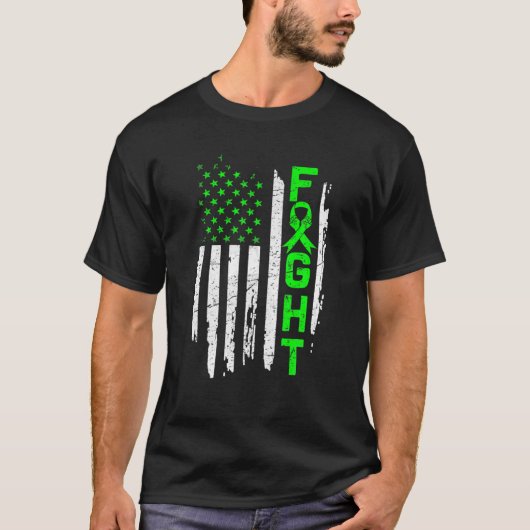 Nierziekte bewustzijn T - shirts Amerikaanse vlag  (Voorkant)