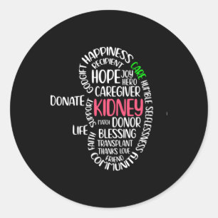 Nierziekte Bewustzijn Transplantatie Orgaandonor D Ronde Sticker