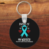 Nierziekte bewustzijn trots op mijn krijger sleutelhanger (Voorkant)