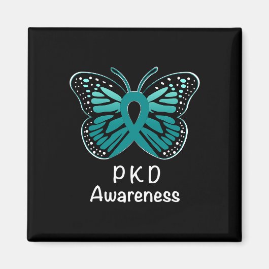 Nierziekte bewustzijn Warrior Blauwgroen lint Magneet (Voorkant)