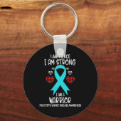 Nierziekte bewustzijnslint Ik ben fel sterk Sleutelhanger (Voorkant)