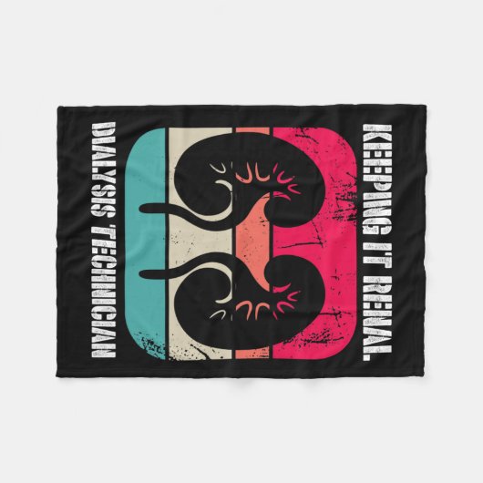 Nierziekte dialyse technicus houdt het renaal fleece deken (Voorkant (Horizontaal))