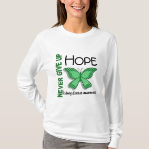 Nierziekte geeft hopvlinder nooit op 4.1 t-shirt