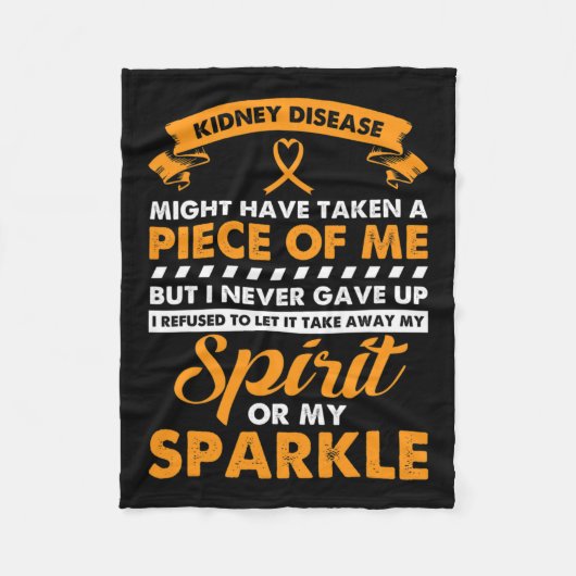Nierziekte Gift - Geef nooit nierkanker op Fleece Deken (Voorkant)