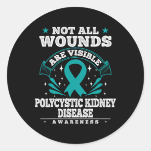 Nierziekte Gift - PKD Bewustzijn Ronde Sticker