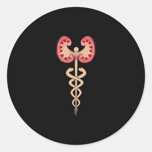 Nierziekte Haar gevecht is mijn gevecht vlinder Ronde Sticker (Voorkant)