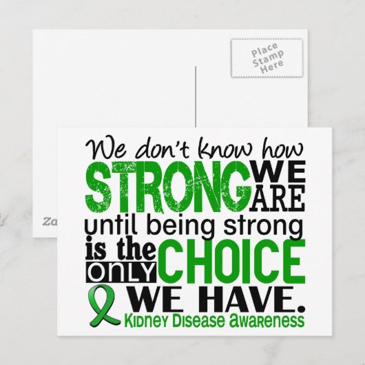 Nierziekte hoe sterk we zijn briefkaart (Voorkant / Achterkant)