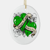 Nierziekte Hoop vertrouwen met tweeledig hart Keramisch Ornament (Rechts)