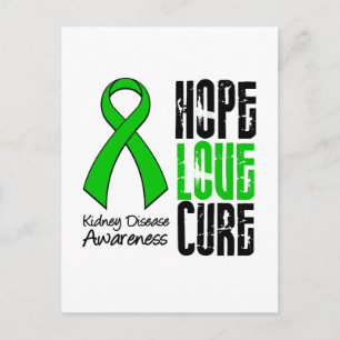 Nierziekte Hope Love Cure Ribbon Briefkaart