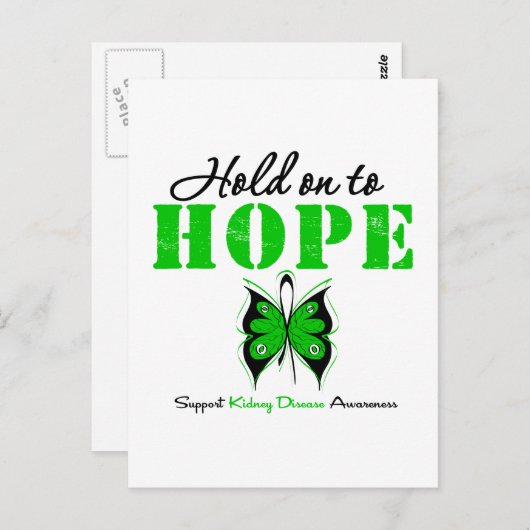 Nierziekte houdt vol hoop briefkaart (Voorkant / Achterkant)