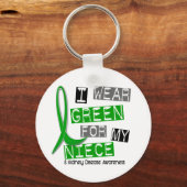 Nierziekte Ik Draag groen voor mijn nicht 37 Sleutelhanger (Voorkant)
