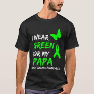 Nierziekte Ik Draag groen voor mijn papa lint T-shirt