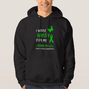 Nierziekte Ik Draag groen voor mijn schoonvader R Hoodie