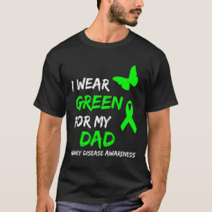 Nierziekte Ik Draag groen voor mijn vaders lint T-shirt