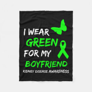 Nierziekte Ik Draag groen voor mijn vriend Ribbo Fleece Deken