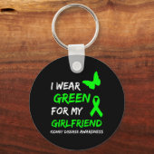 Nierziekte Ik Draag groen voor mijn Vriendin ribb Sleutelhanger (Voorkant)