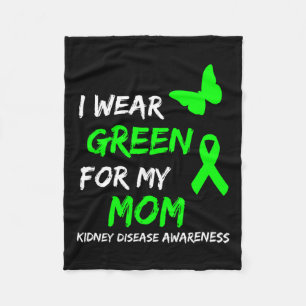 Nierziekte Ik heb groen Draag voor mijn moederlint Fleece Deken