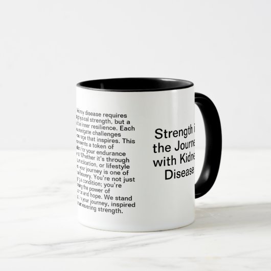 Nierziekte Inspirerend boodschap Mok (Voorkant rechts)