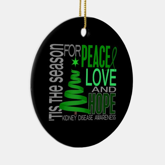 Nierziekte Kerstmis 1 Keramisch Ornament (Rechts)