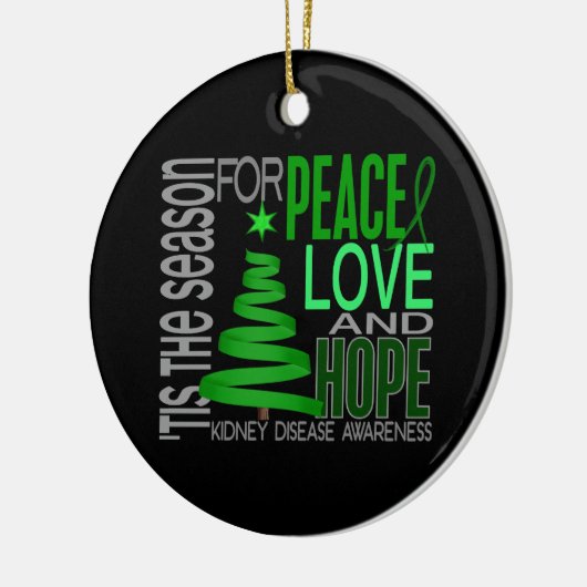 Nierziekte Kerstmis 1 Keramisch Ornament (Links)