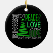 Nierziekte Kerstmis 1 Keramisch Ornament (Achterkant)