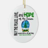 Nierziekte Kerstmis 3 SneeuwWereldbol Ornamenten (Rechts)