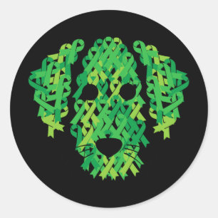 Nierziekte Mentale Gezondheid Scoliose Lint Bewust Ronde Sticker