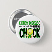 Nierziekte met de verkeerde kuiken ronde button 5,7 cm (Voorkant /achterkant)