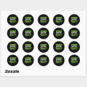 Nierziekte ontwerp Krijger Gift Ronde Sticker (Vel)
