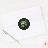 Nierziekte ontwerp Krijger Gift Ronde Sticker (Envelop)