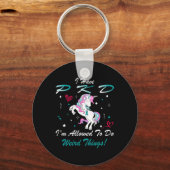 Nierziekte PKD Awareness Unicorn Ondersteuning Sleutelhanger (Voorkant)
