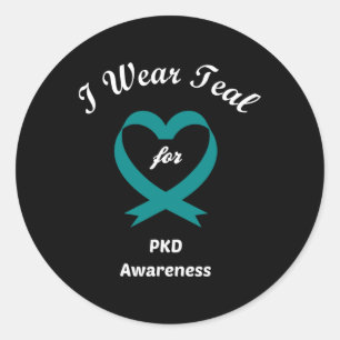 Nierziekte PKD bewustzijnsondersteuning Ronde Sticker