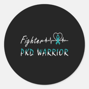 Nierziekte PKD Warrior Support Fighter Ronde Sticker