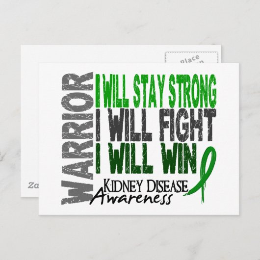 Nierziekte Warrior Briefkaart (Voorkant / Achterkant)