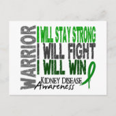 Nierziekte Warrior Briefkaart (Voorkant)